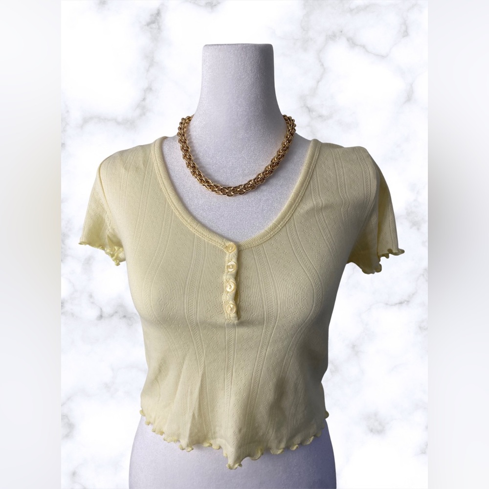 Yellow Hippie Rose Crop Top